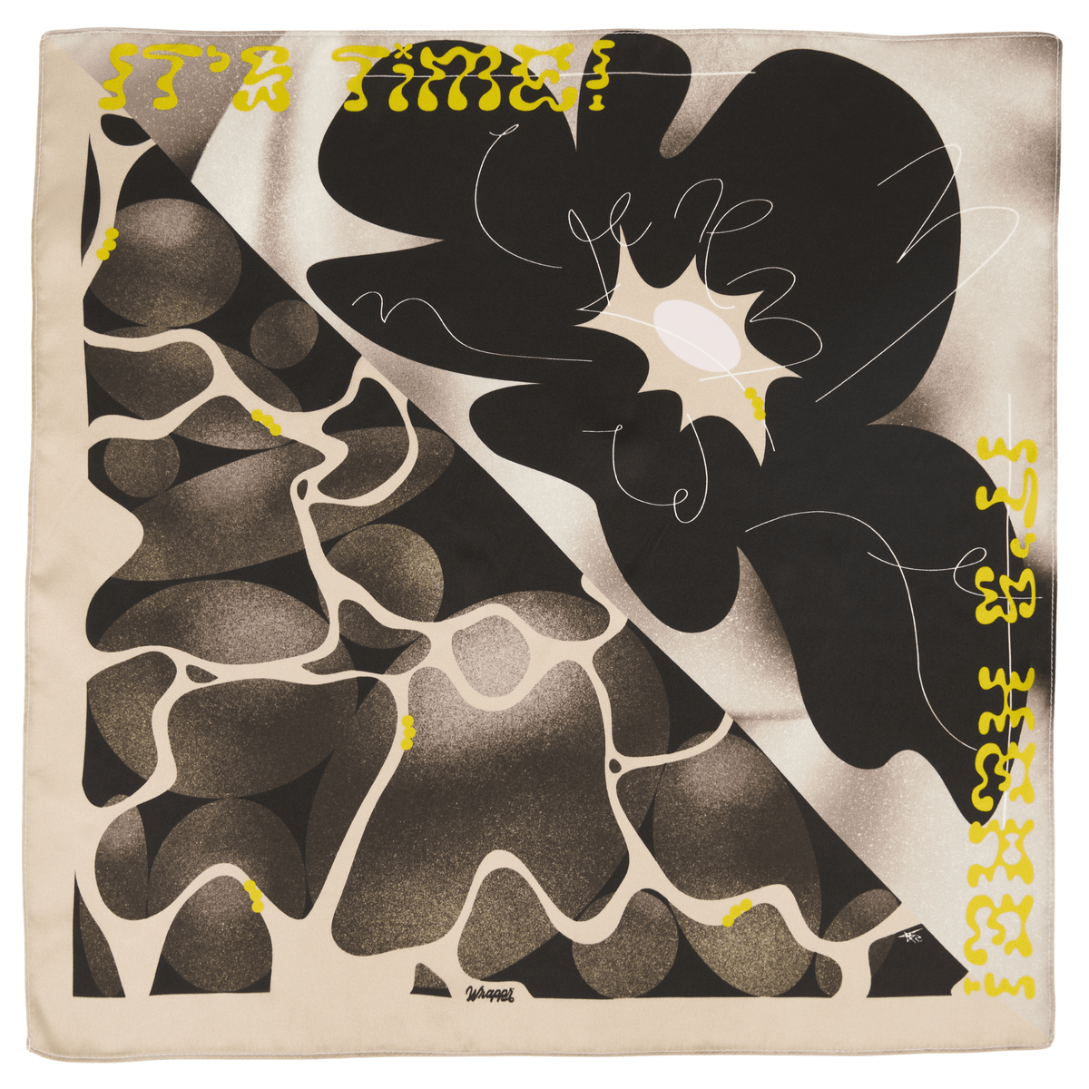 Below - 18" Mulberry Silk Furoshiki Wrap by Essery Waller