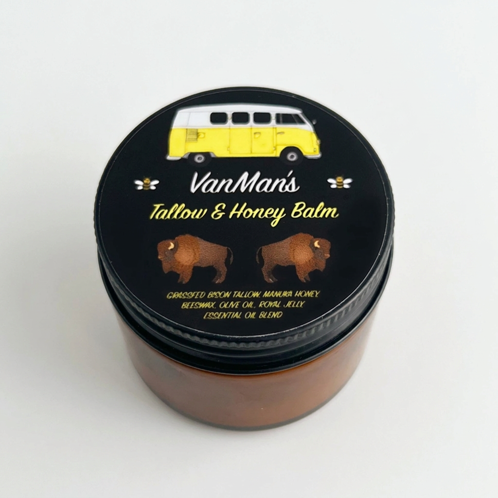 Bison Tallow & Honey Balm - No Essential Oils, 2 oz