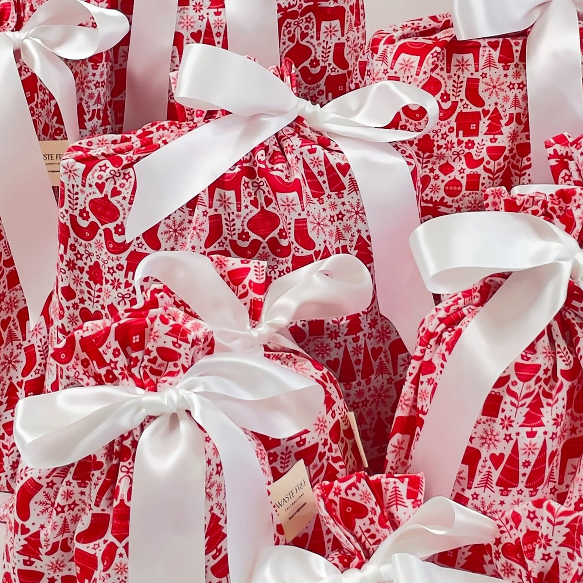 Scandi Rensdyr Reusable Gift Bag Set