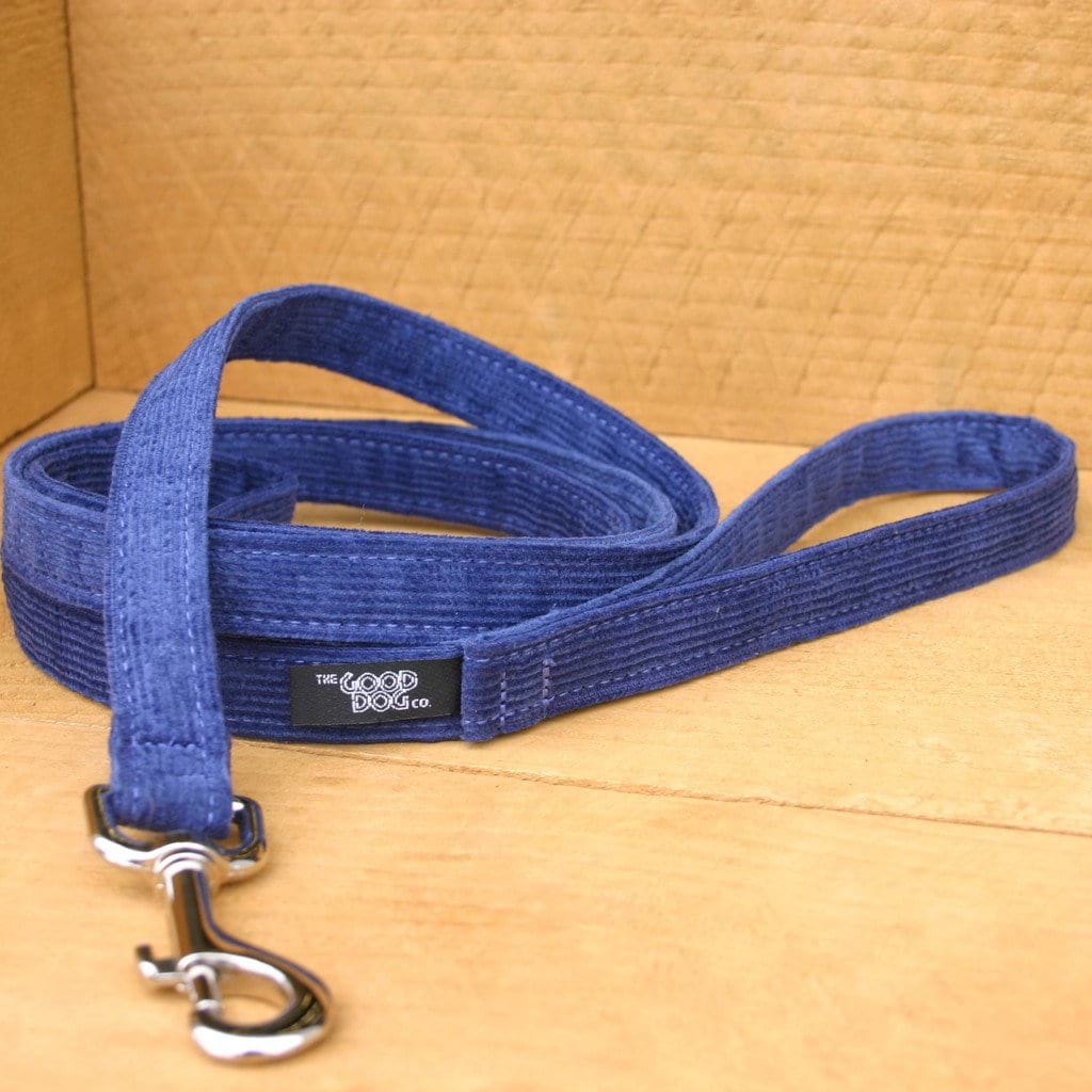 Hemp Dog Leash 6' Blue Corduroy