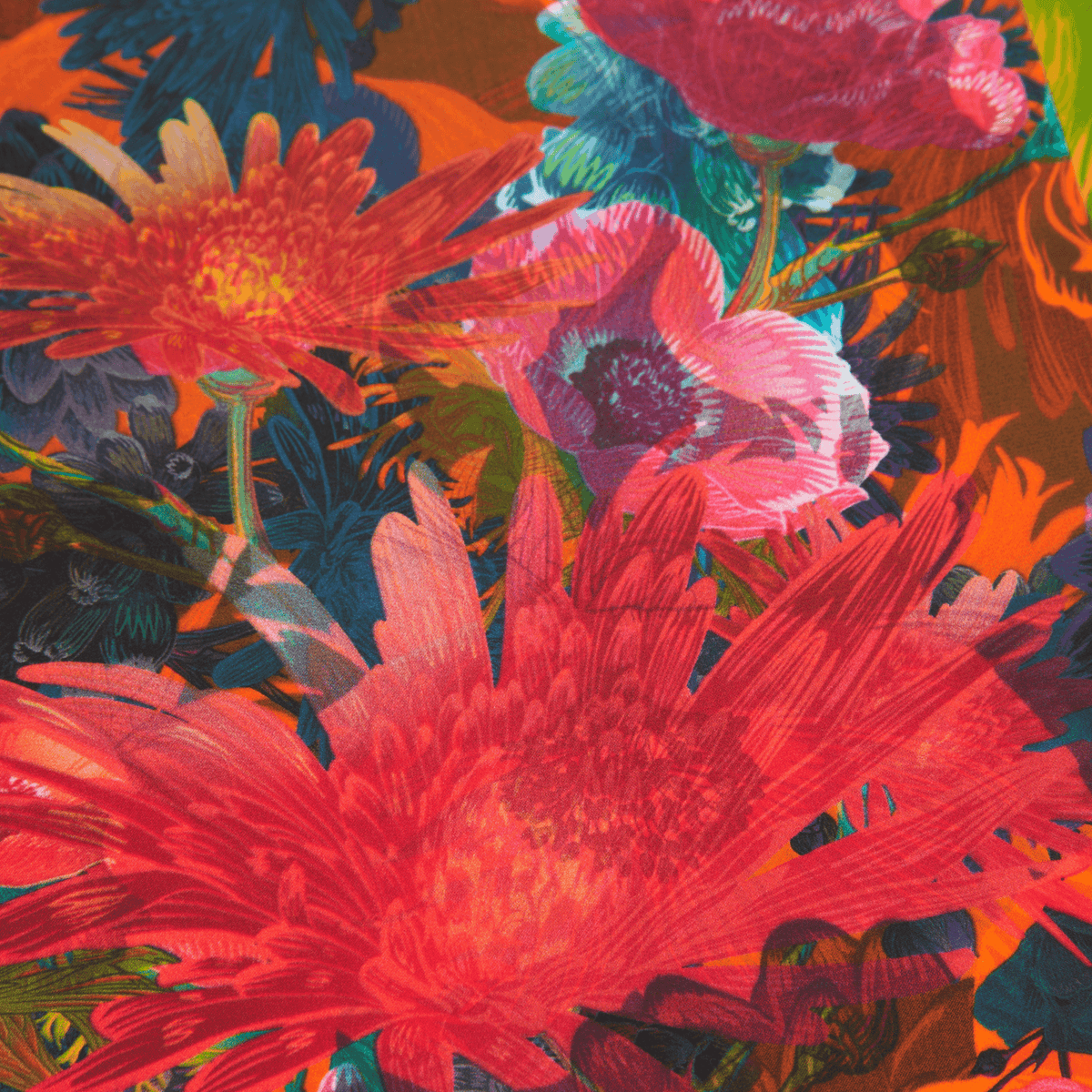 Daisy - 28" Mulberry Silk Furoshiki Gift Wrap by Adam Klassen