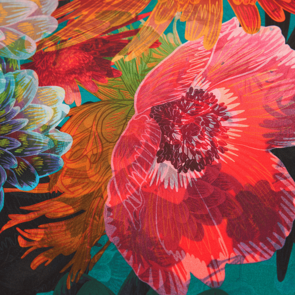 Daisy - 28" Mulberry Silk Furoshiki Gift Wrap by Adam Klassen