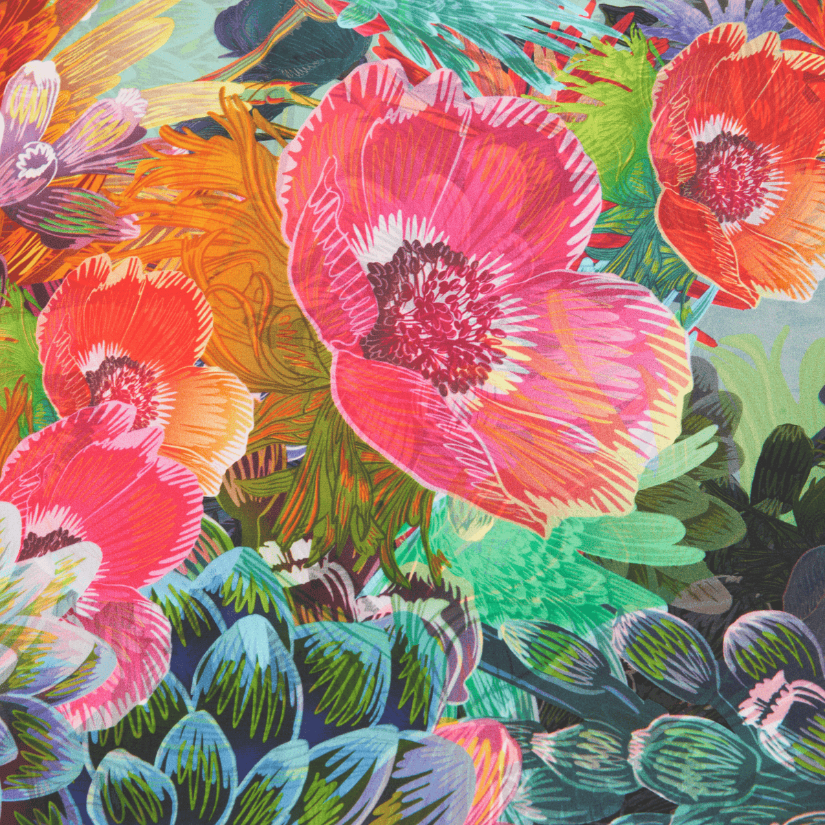 Delilah - 50" Mulberry Silk Furoshiki Gift Wrap by Adam Klassen