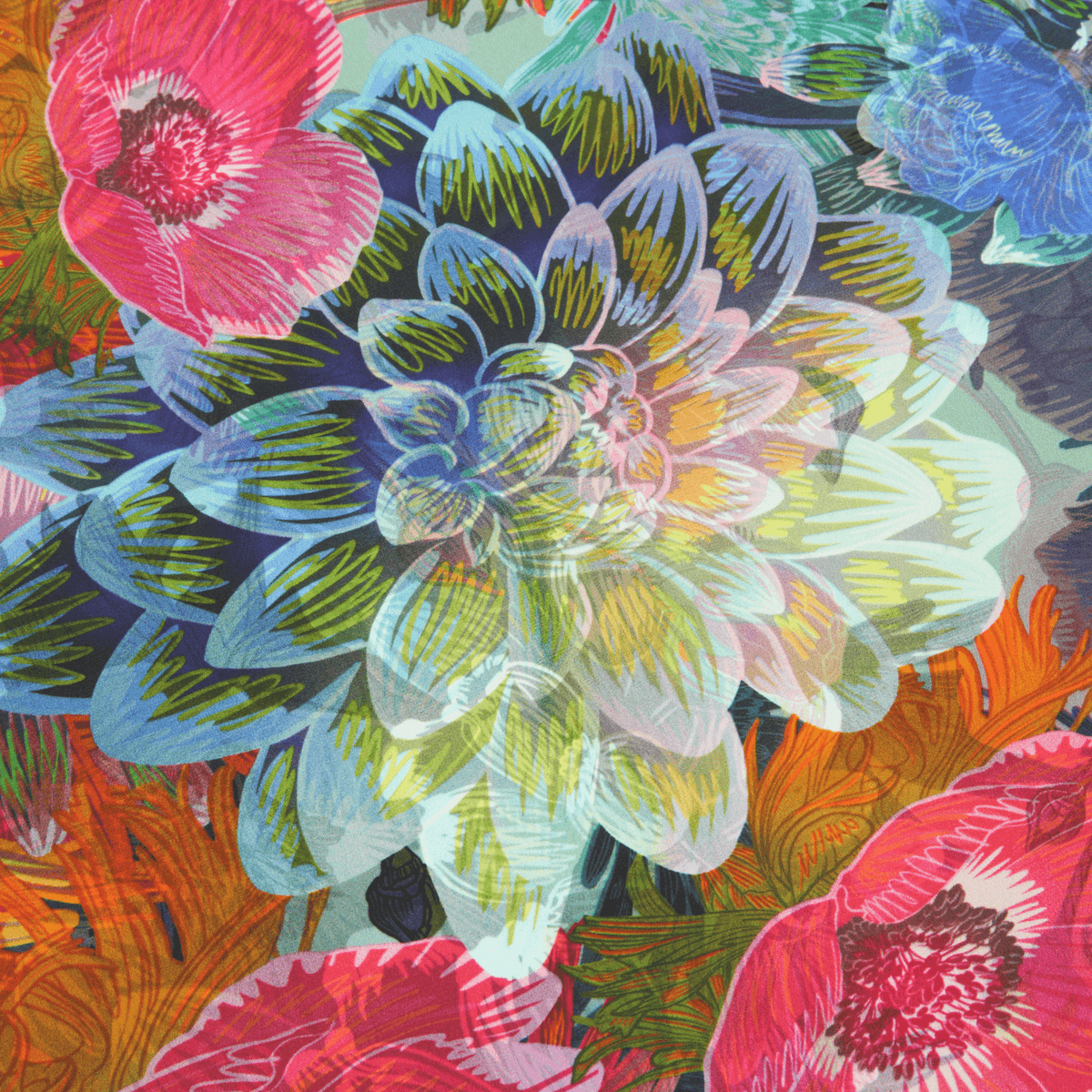 Delilah - 50" Mulberry Silk Furoshiki Gift Wrap by Adam Klassen
