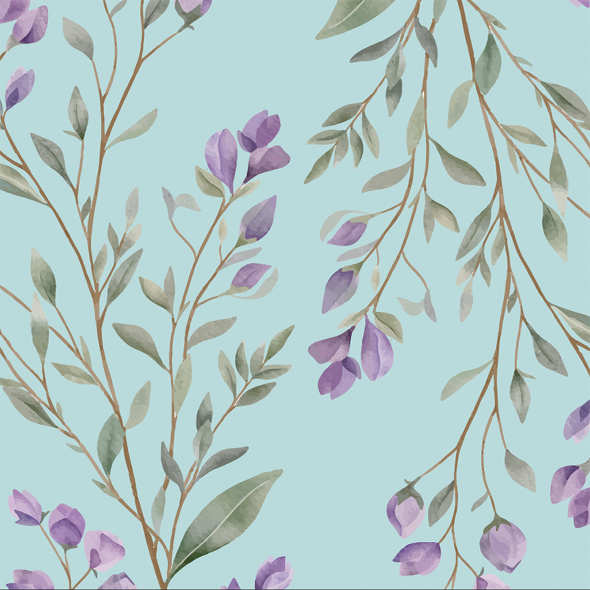 Vignes De Lilas Furoshiki Gift Wraps - Set of 4