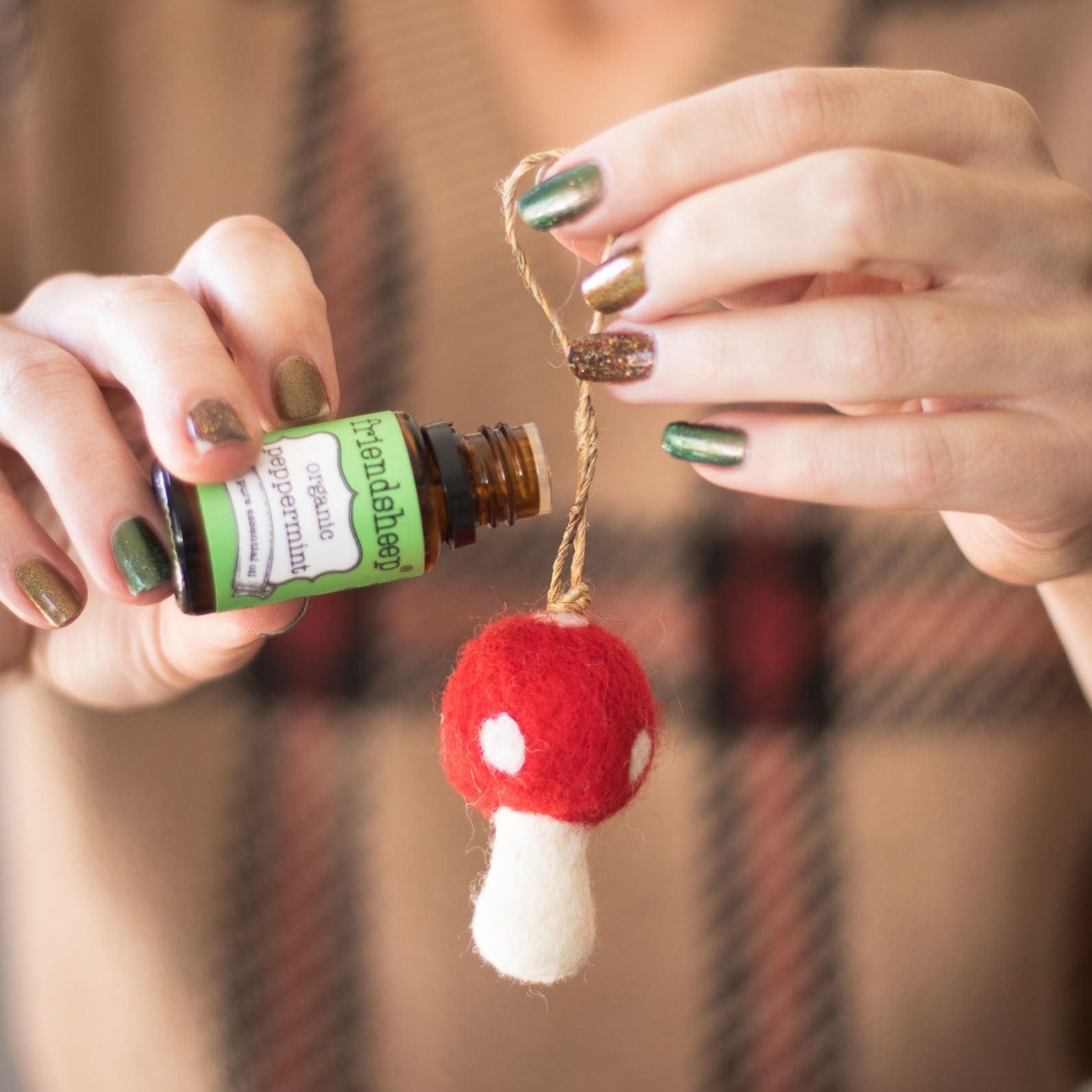 Red Toadstool Ornaments - Set of 3
