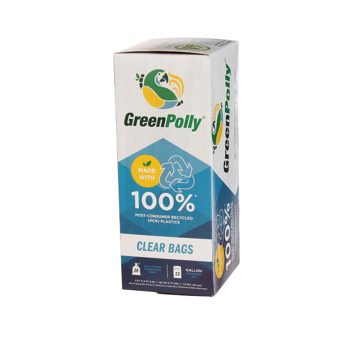 13 Gallon Kitchen Recycling Bags - 20ct