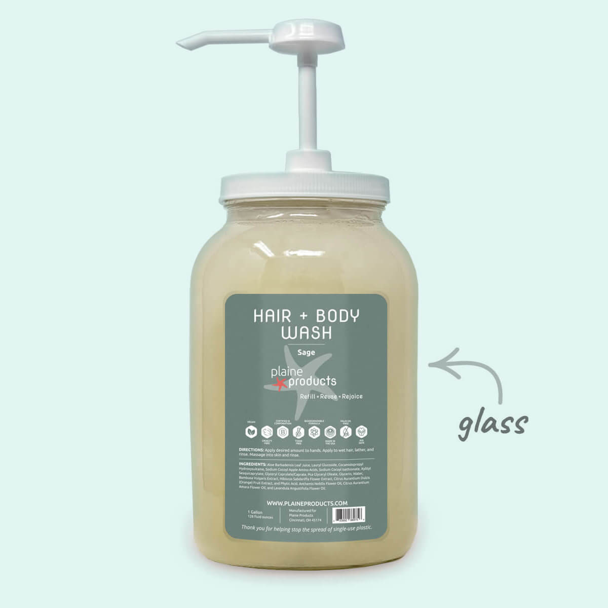 2-in-1 Refillable Hair + Body Wash