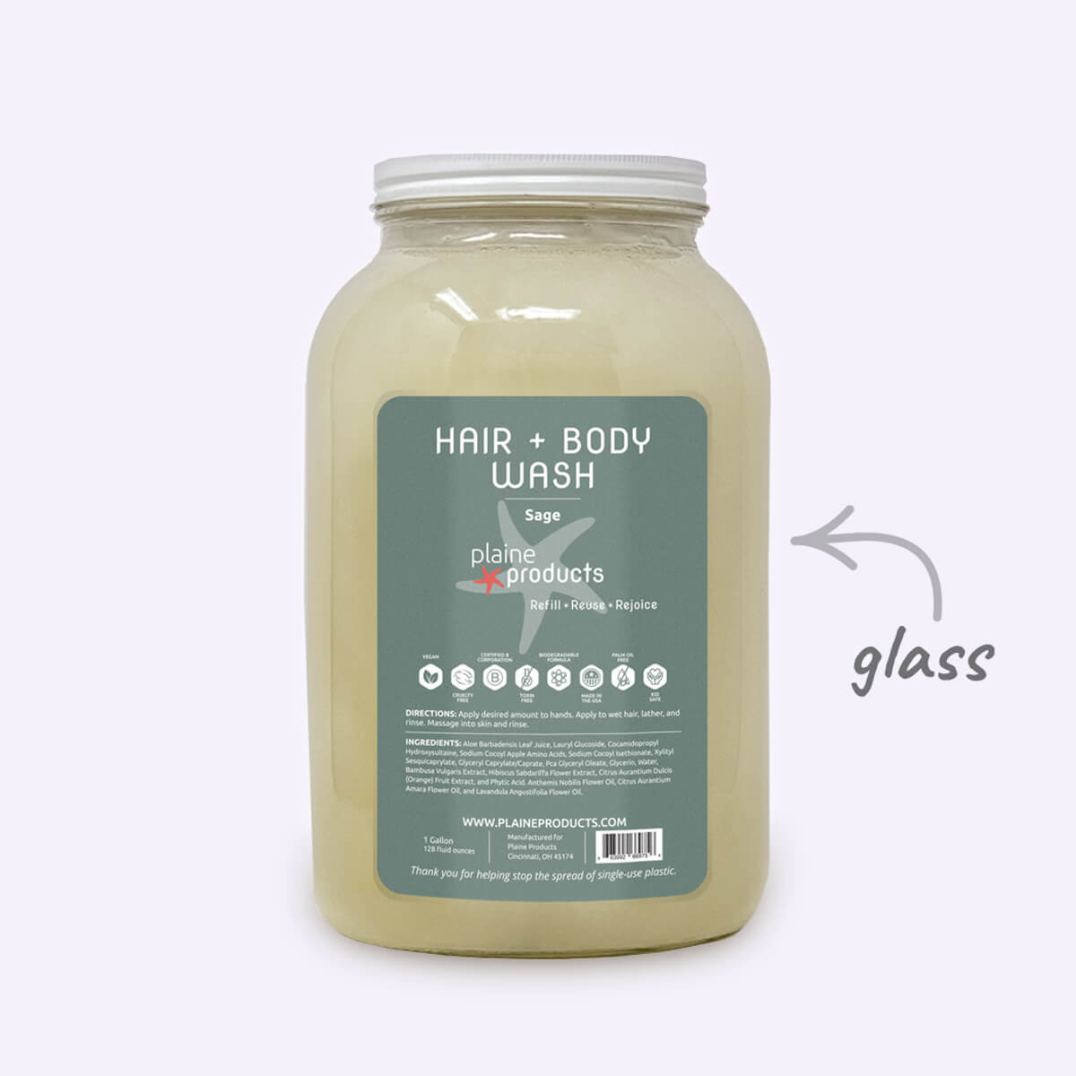 2-in-1 Refillable Hair + Body Wash