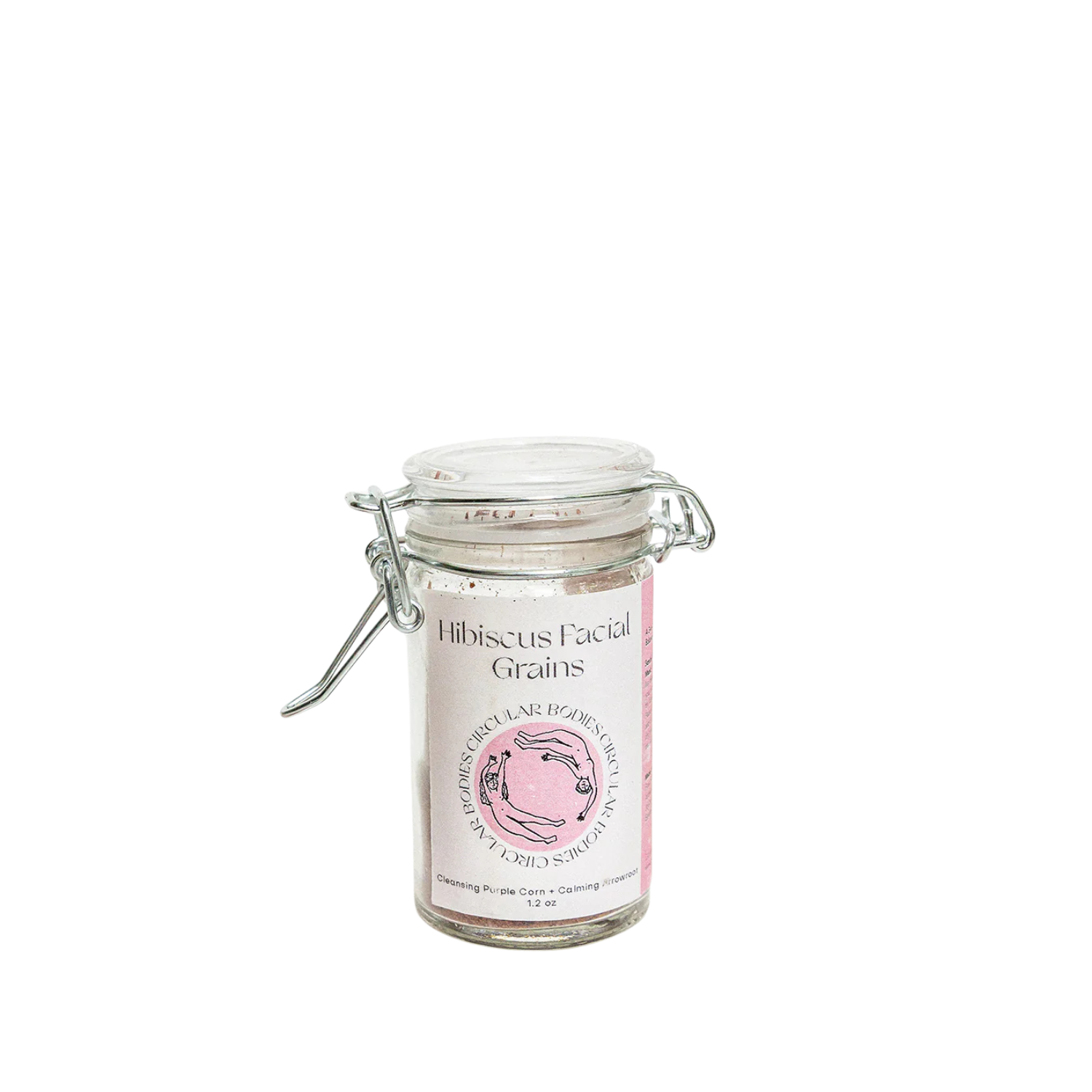 Hibiscus Facial Grains - Plastic Free Face Scrub, Mask, & Cleanser, All Skin Types