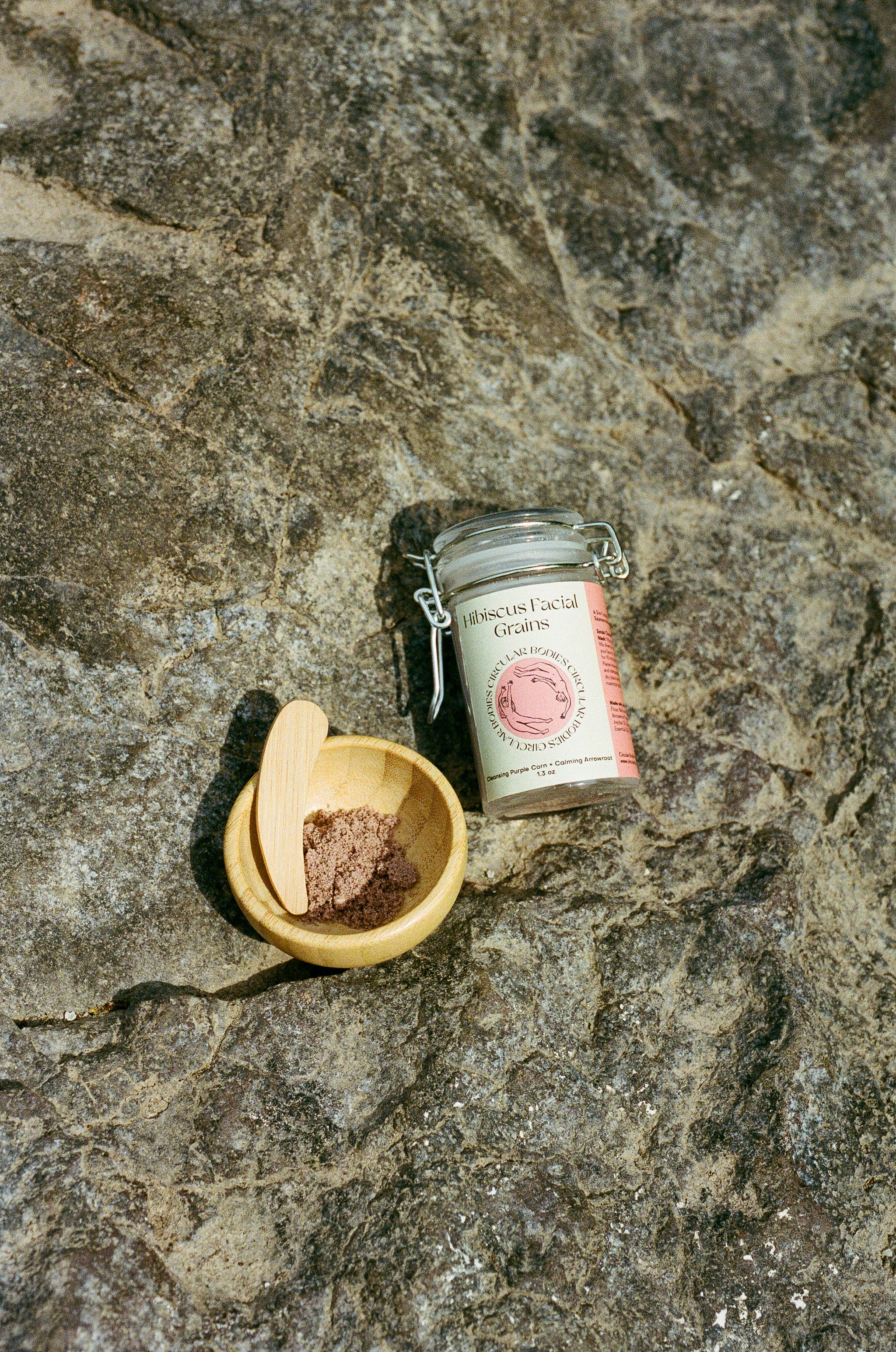 Hibiscus Facial Grains - Plastic Free Face Scrub, Mask, & Cleanser, All Skin Types