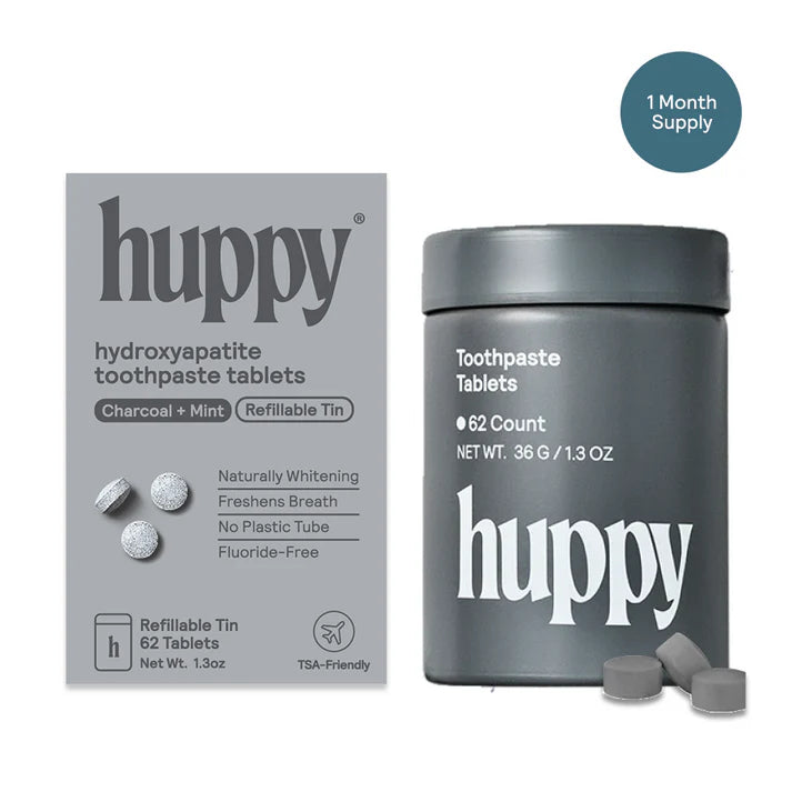 Toothpaste Tablets - Zero Waste Toothpaste - All-Natural, Plastic Free, Refillable, 62 ct.