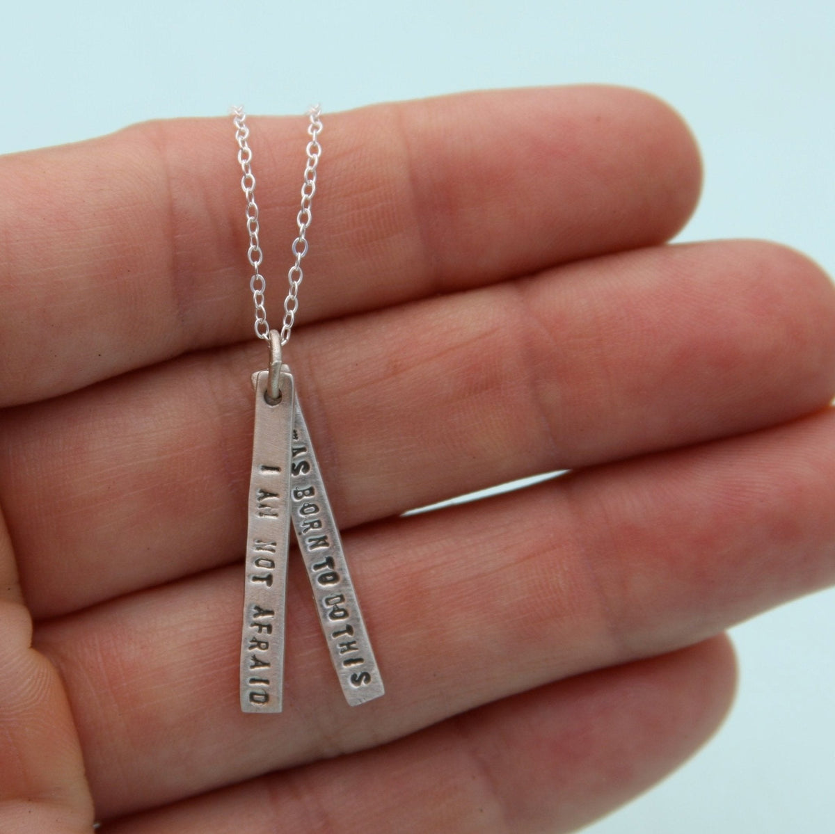 I am not afraid. I was born to do this -Joan of arc quote necklace