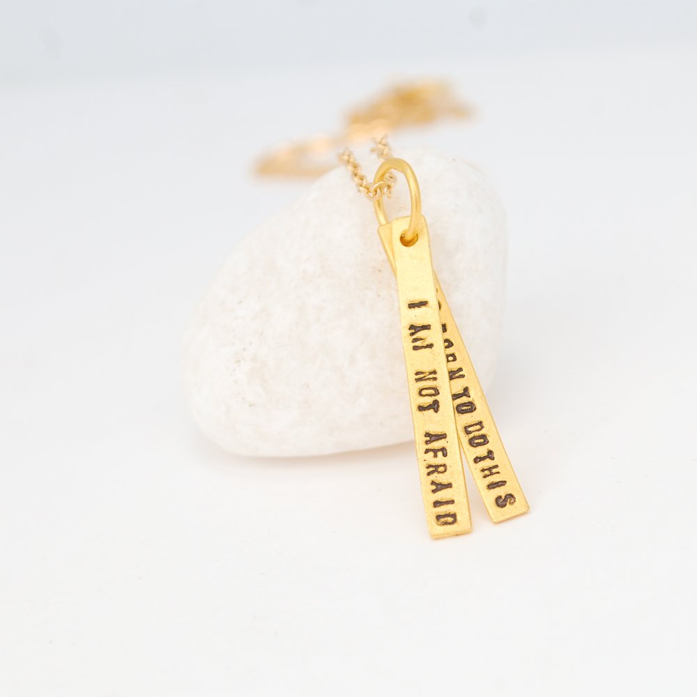 I am not afraid. I was born to do this -Joan of arc quote necklace
