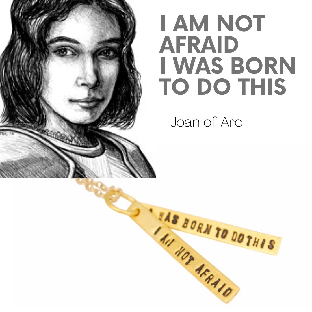 I am not afraid. I was born to do this -Joan of arc quote necklace