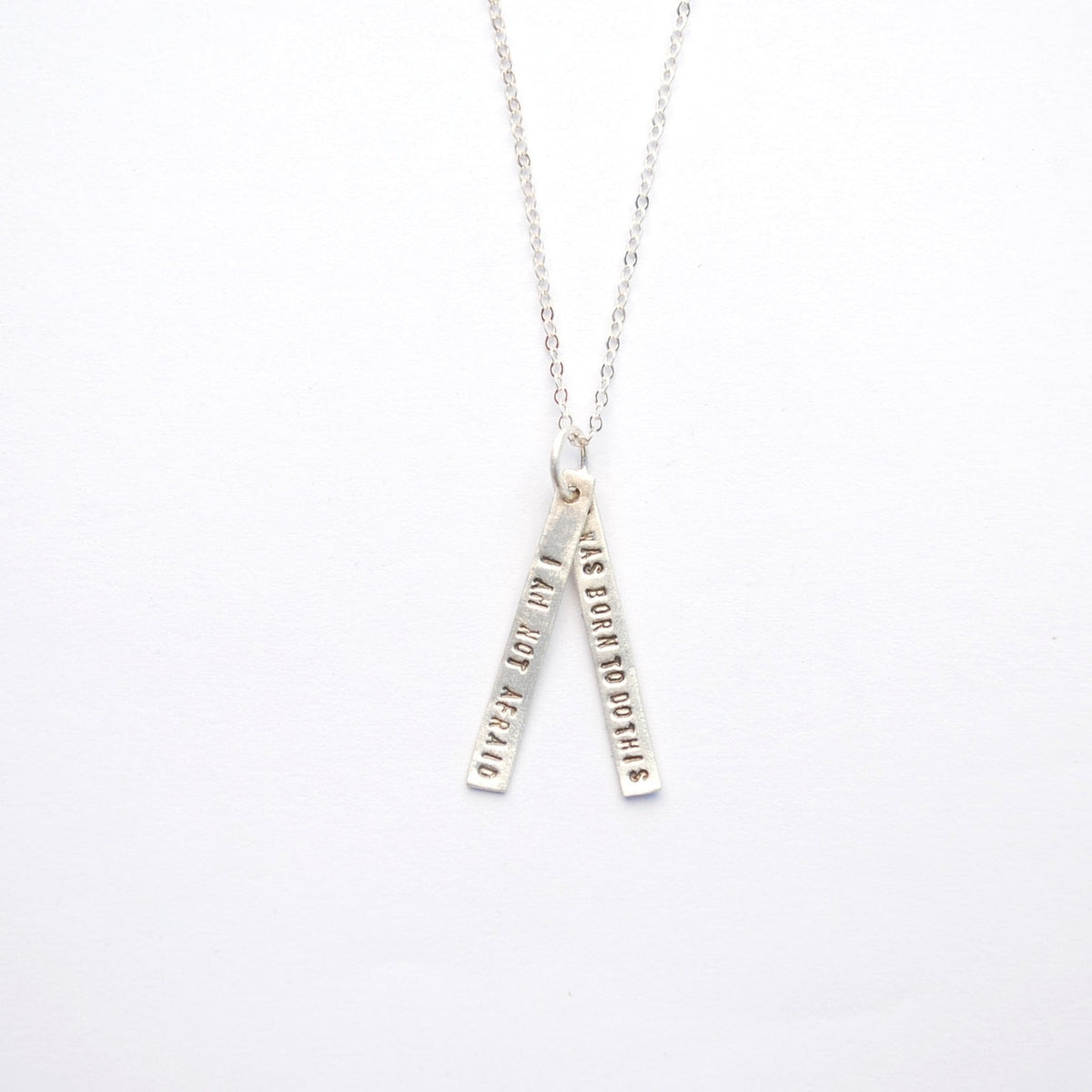 I am not afraid. I was born to do this -Joan of arc quote necklace