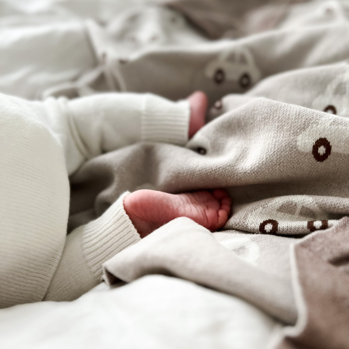 Car Cotton Knit Baby Blanket