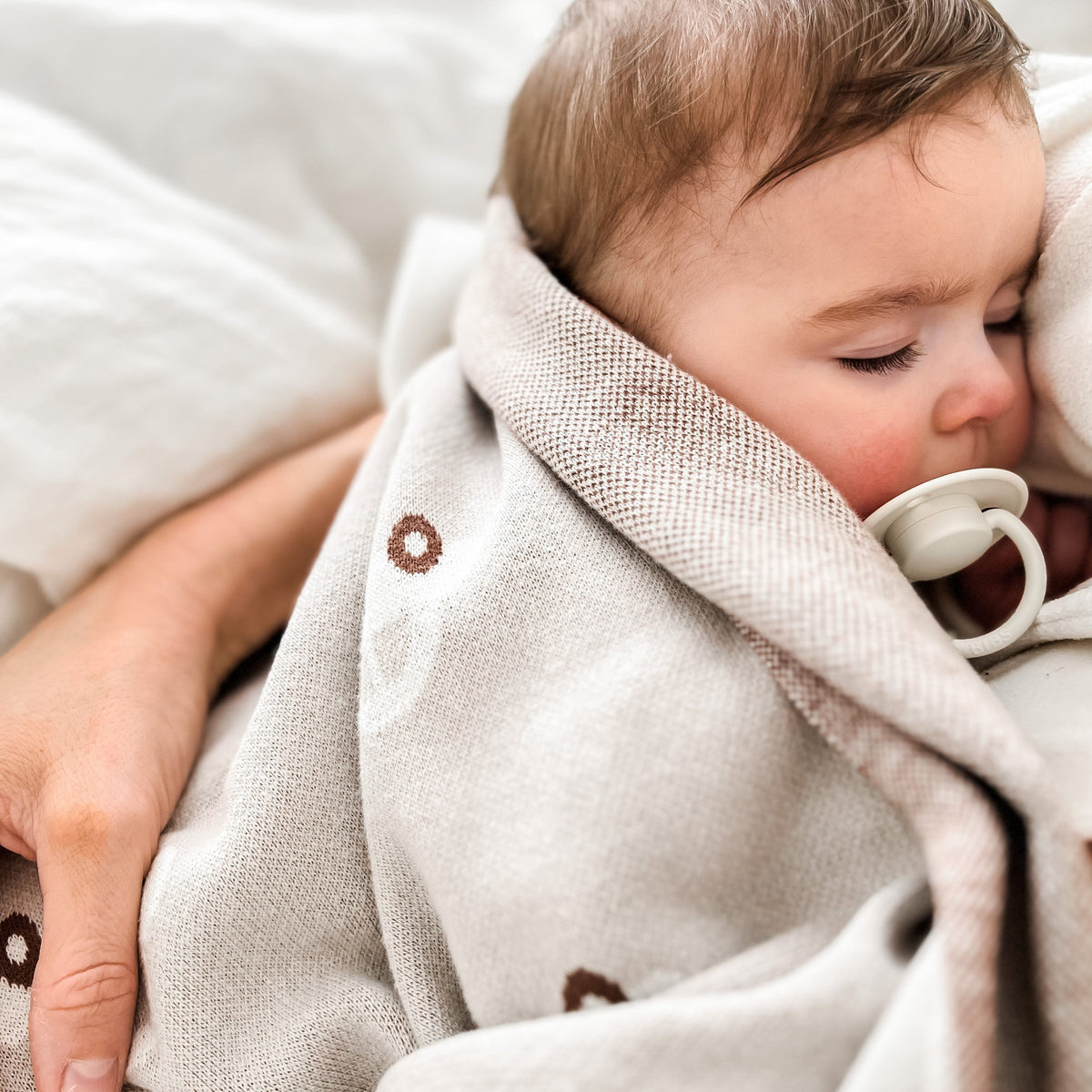 Whimsy Cotton Knit Baby Blanket