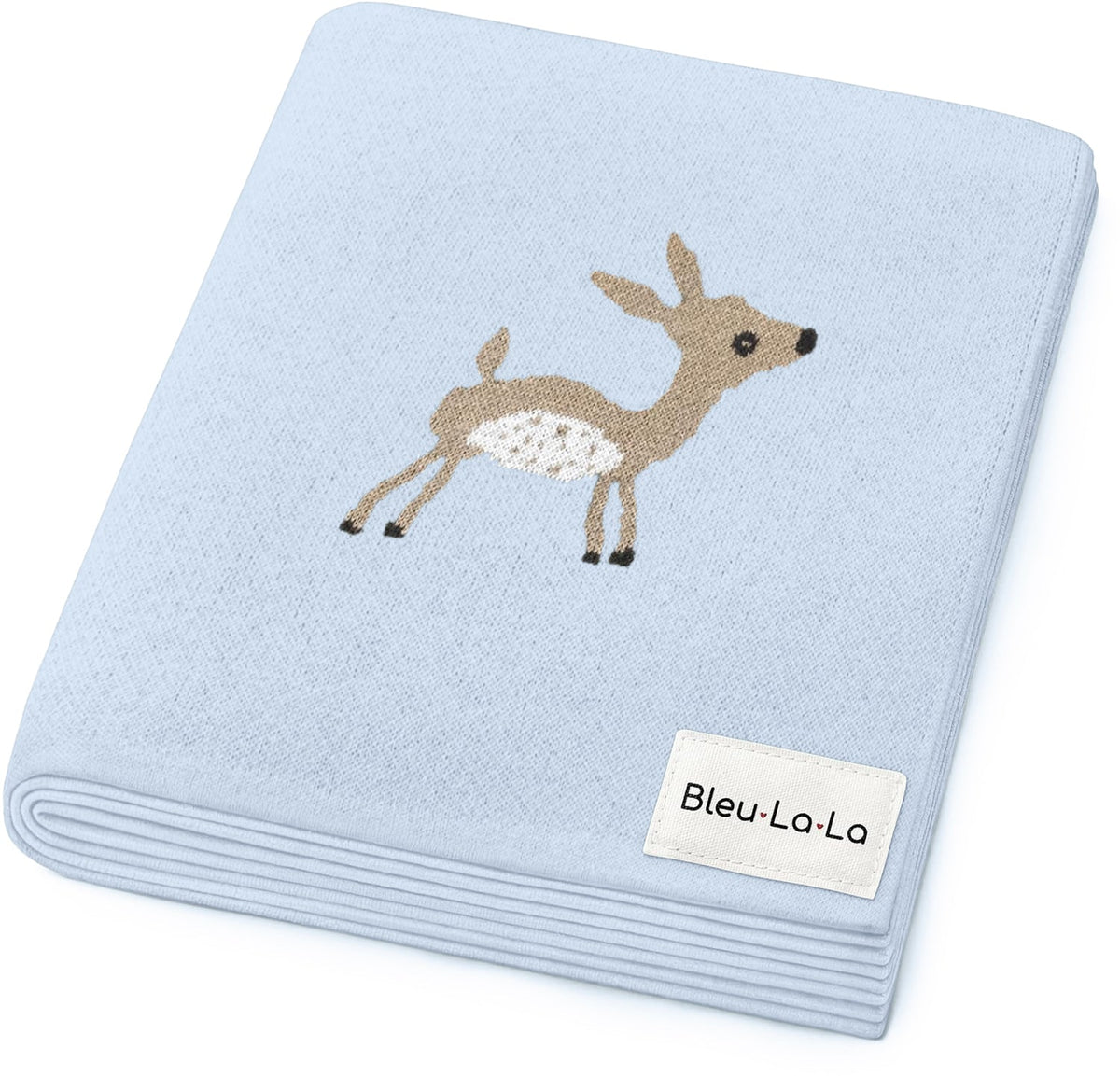 Deer Cotton Knit Baby Blanket