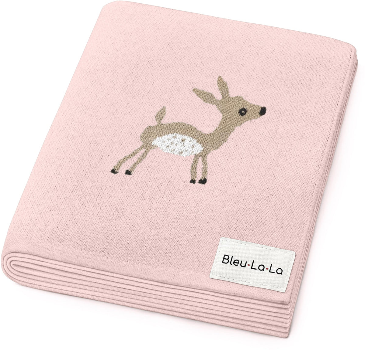 Deer Cotton Knit Baby Blanket