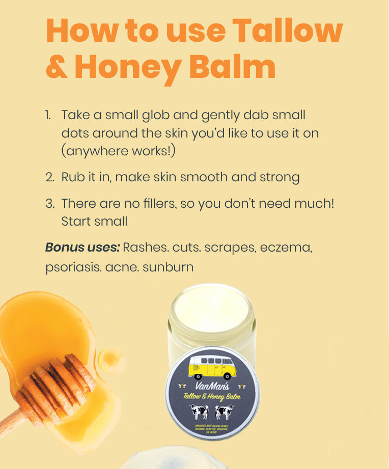 Bison Tallow & Honey Face Balm - 2 oz