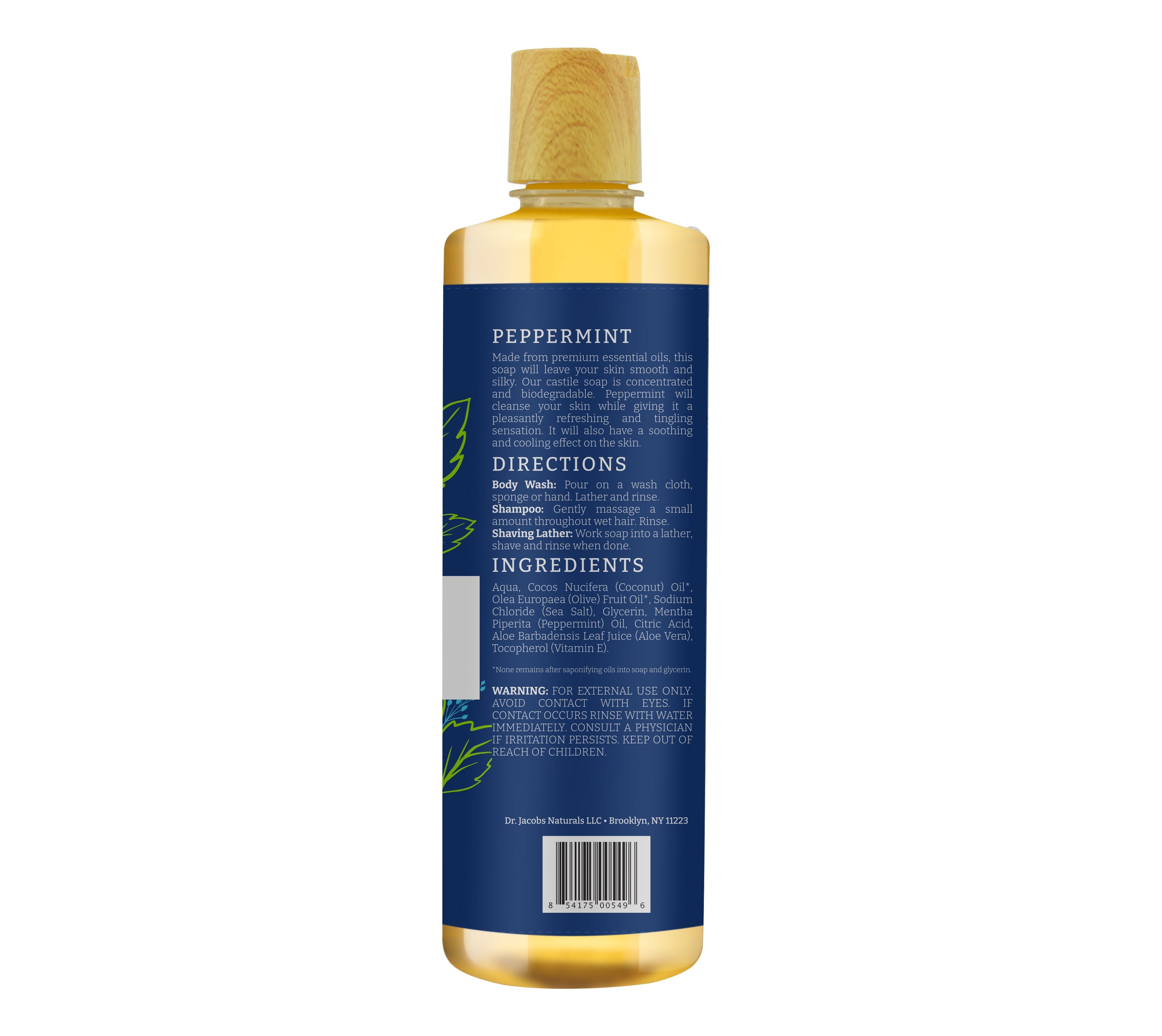 Peppermint Castile Body Wash (All American)