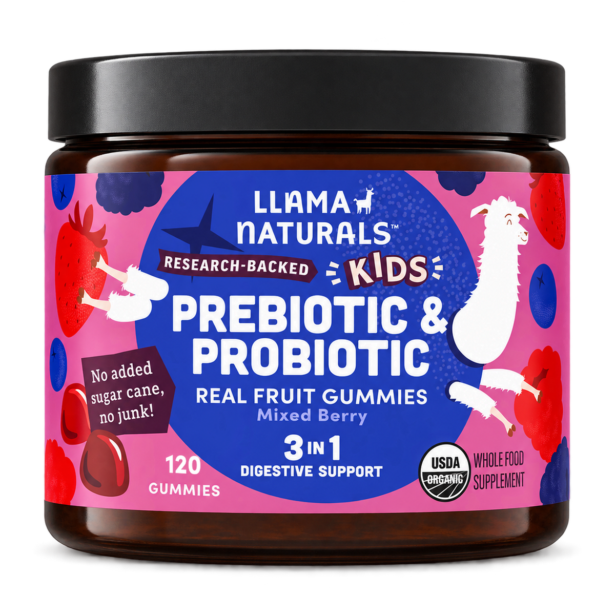 Kids Prebiotic & Probiotic Gummies, Mixed Berry (120 ct)
