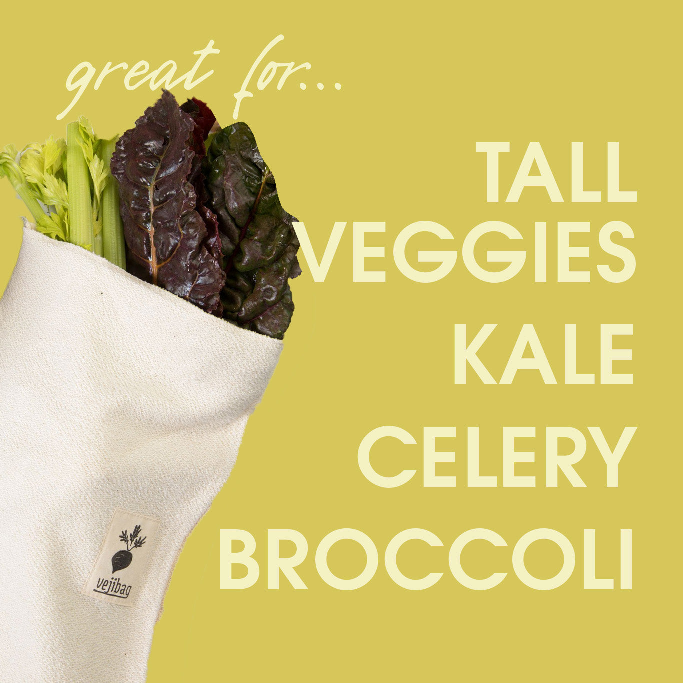 Large Organic Cotton Vegetable Storage Bag