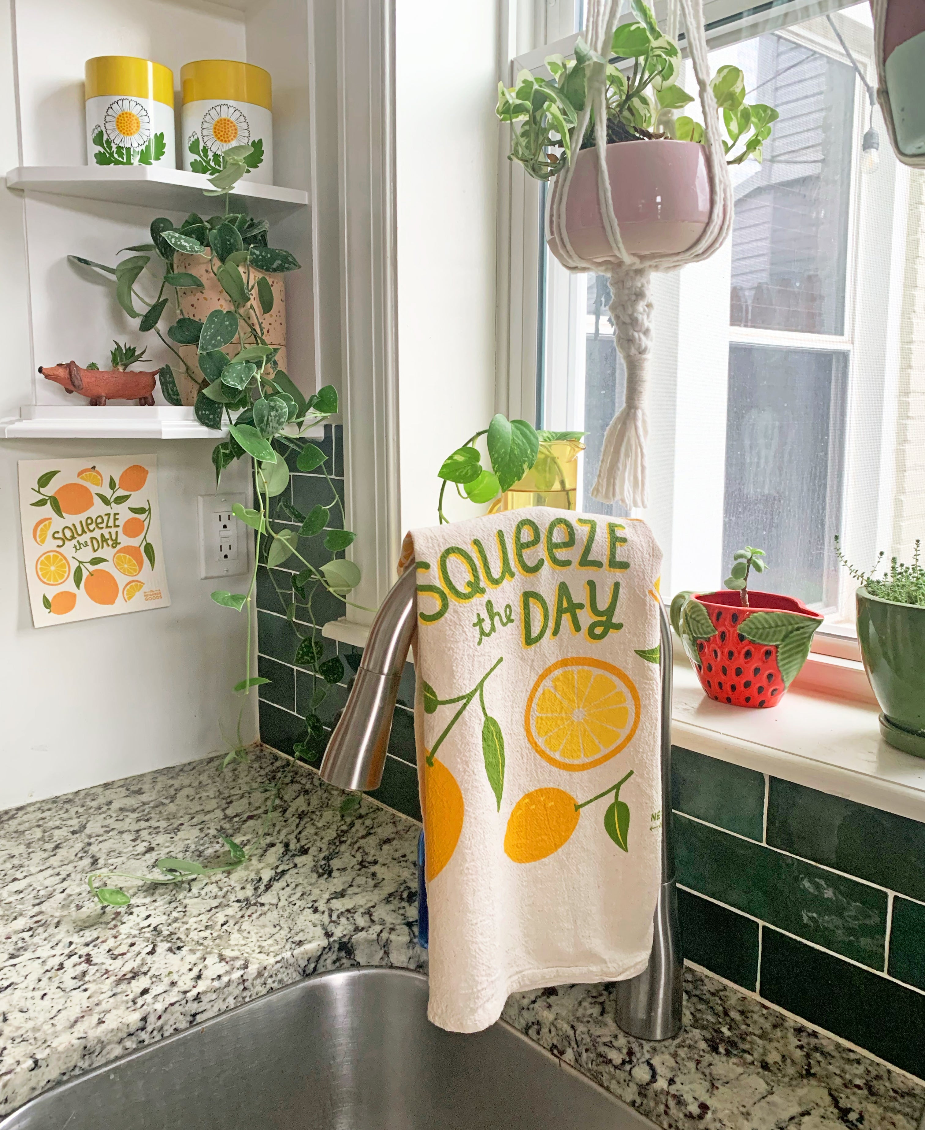Lemon Organic Cotton Dish Towel