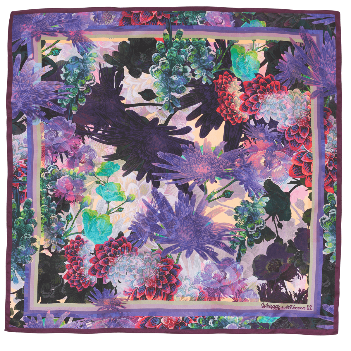 Lilac - 35" Mulberry Silk Furoshiki Gift Wrap by Adam Klassen