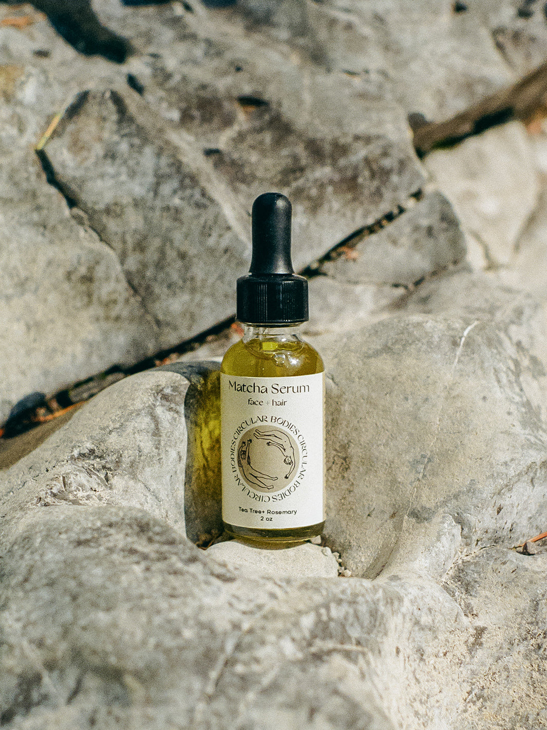 Matcha Serum for Face & Hair - Vegan, Organic, Sensitive Skin, 2 oz.