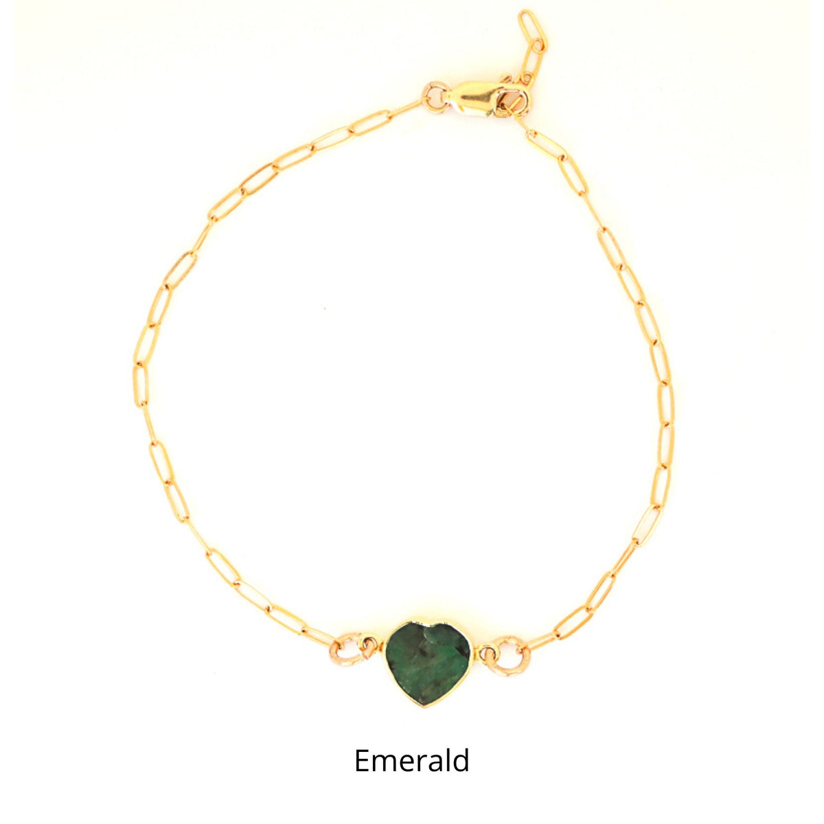 Mia Gemstone Birthstone Heart Bracelet