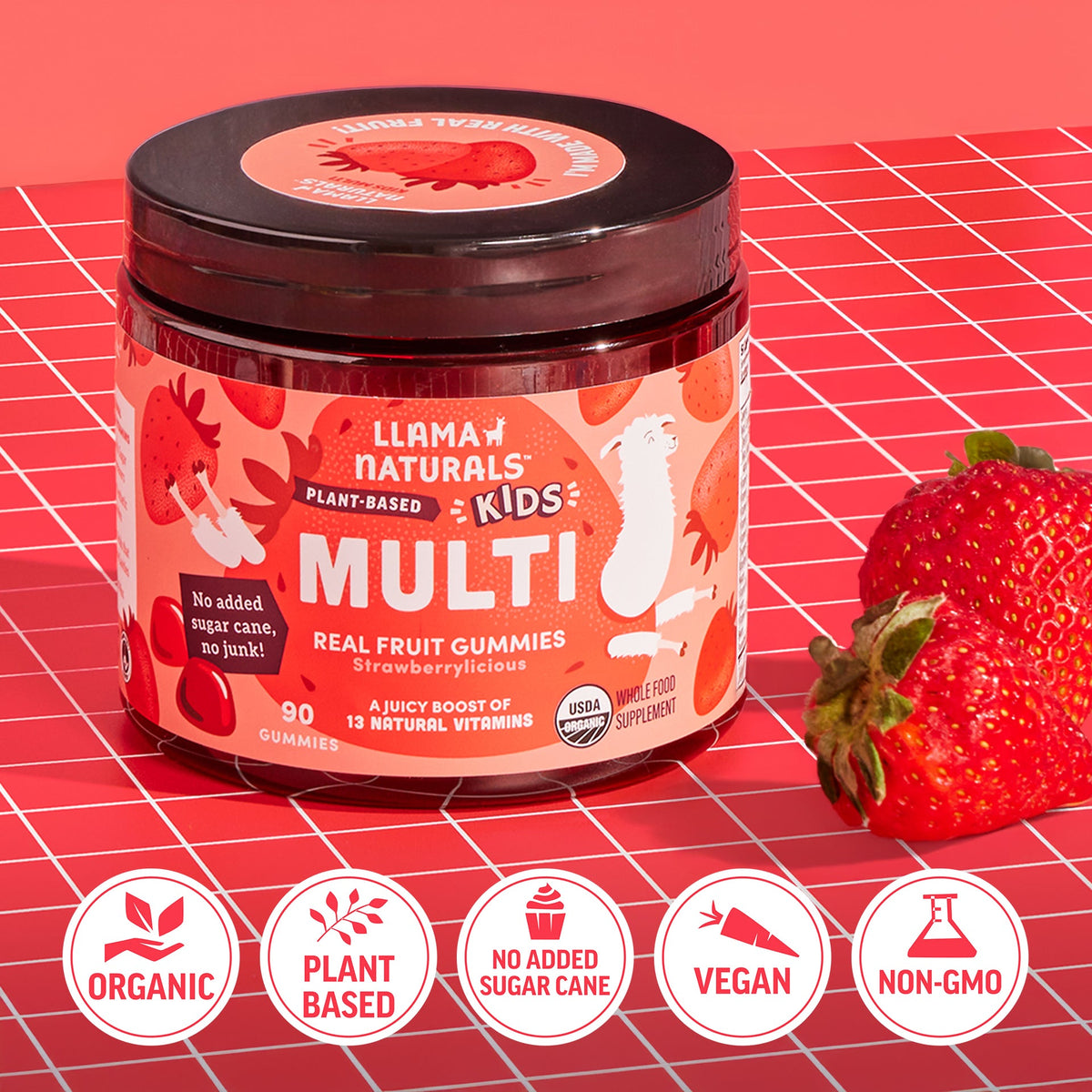 Kids Whole Food Multivitamin Gummies, Cherry (90 ct)
