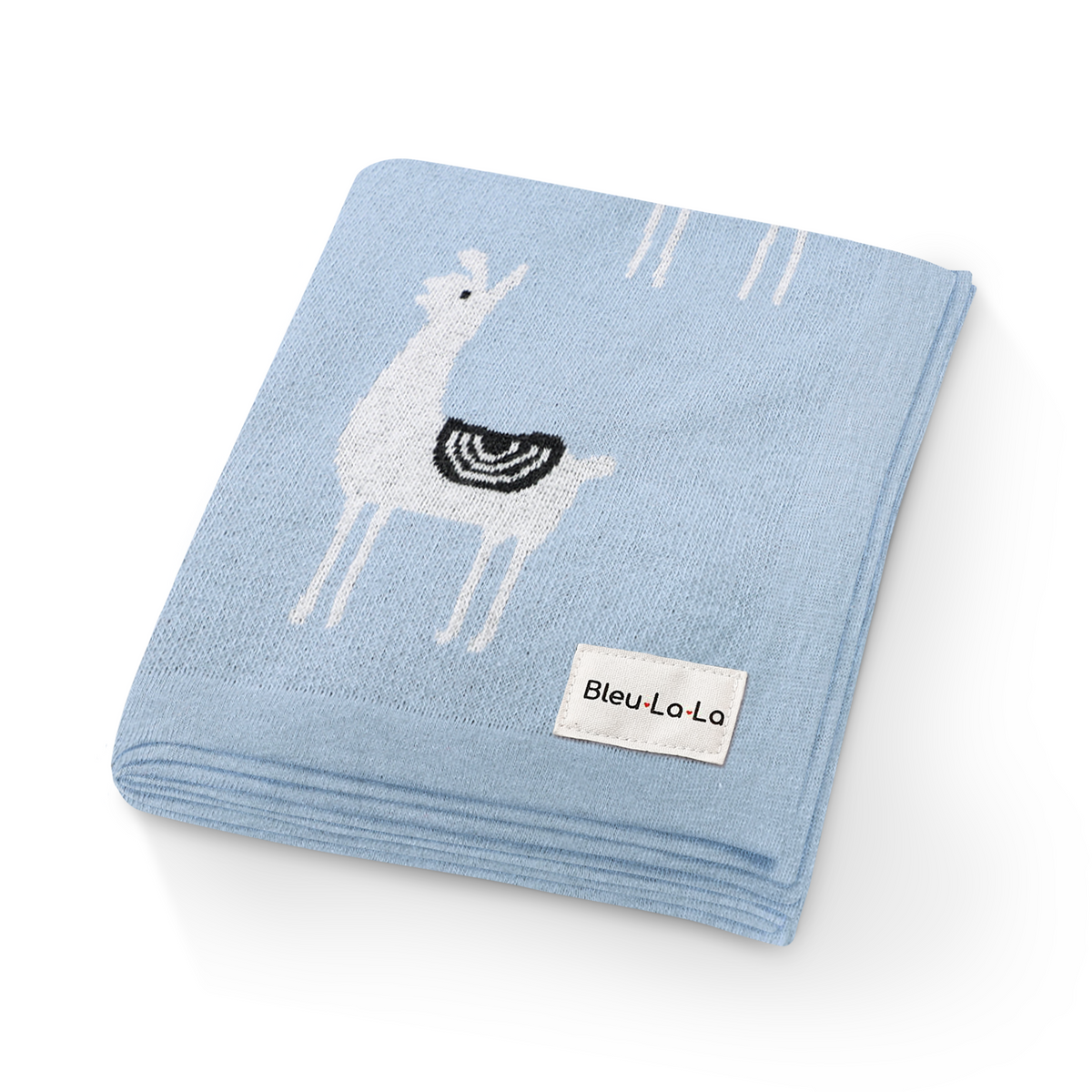Llama Cotton Knit Baby Blanket