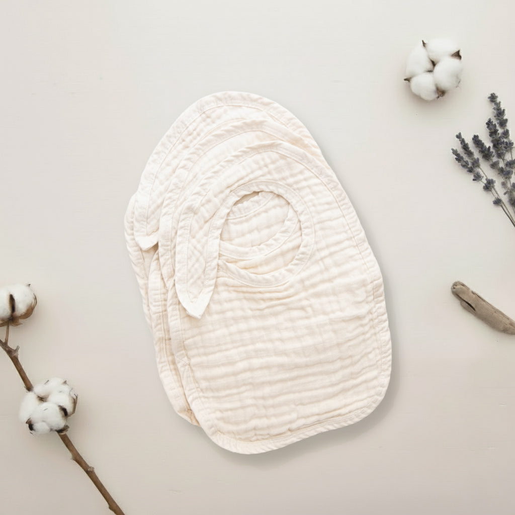 Organic Cotton Baby Bibs - 3pk