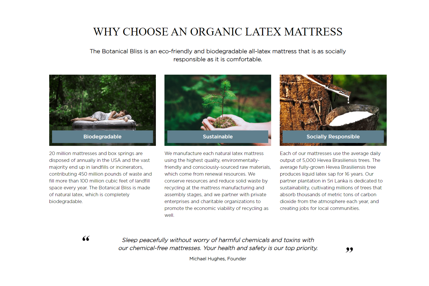 Organic Latex Mattress - The Botanical Bliss