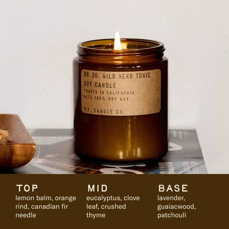 P.F. Candle Co. Standard 7.2oz Wild Herb Tonic Soy Candle