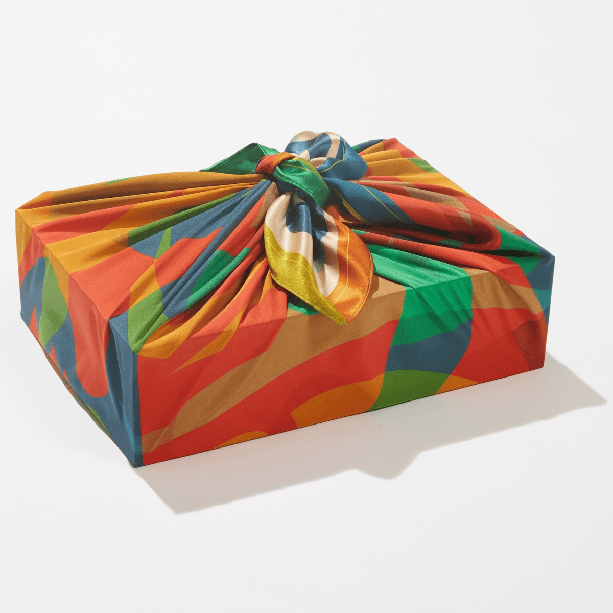 Patient Fire - 35" Mulberry SIlk Furoshiki Gift Wrap by Essery Waller