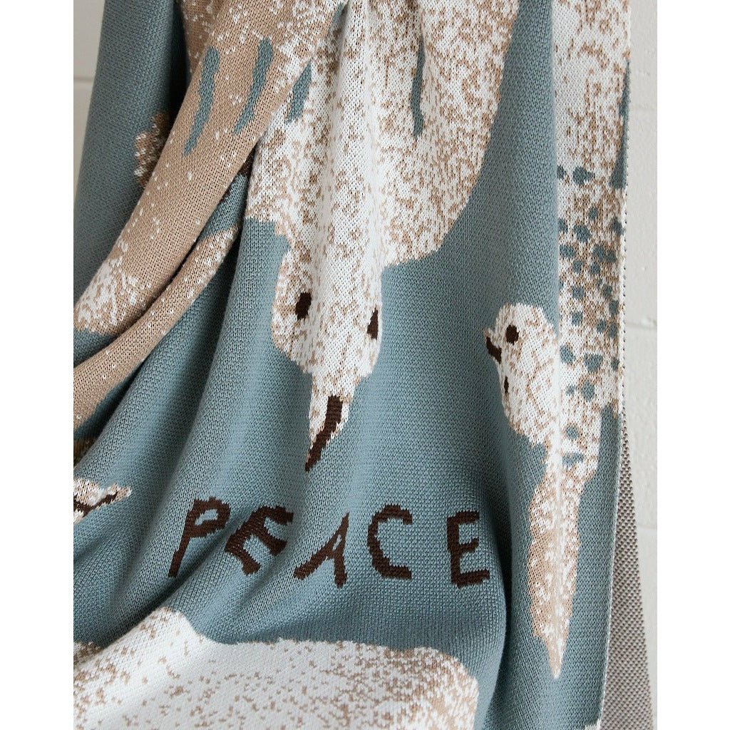 Biquette Peace Knit Blanket - Artist Collection