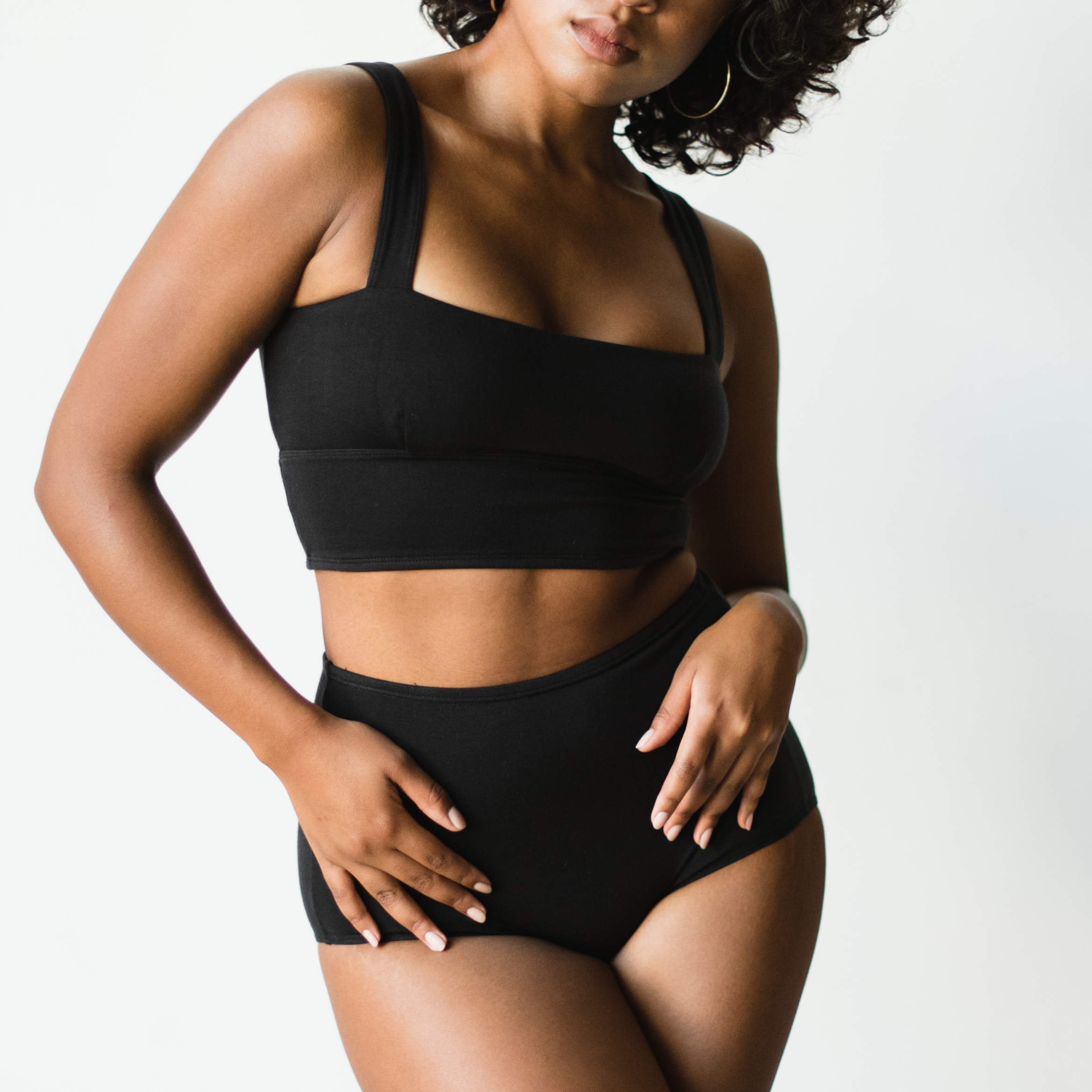 Organic Cotton Square Neck Bralette