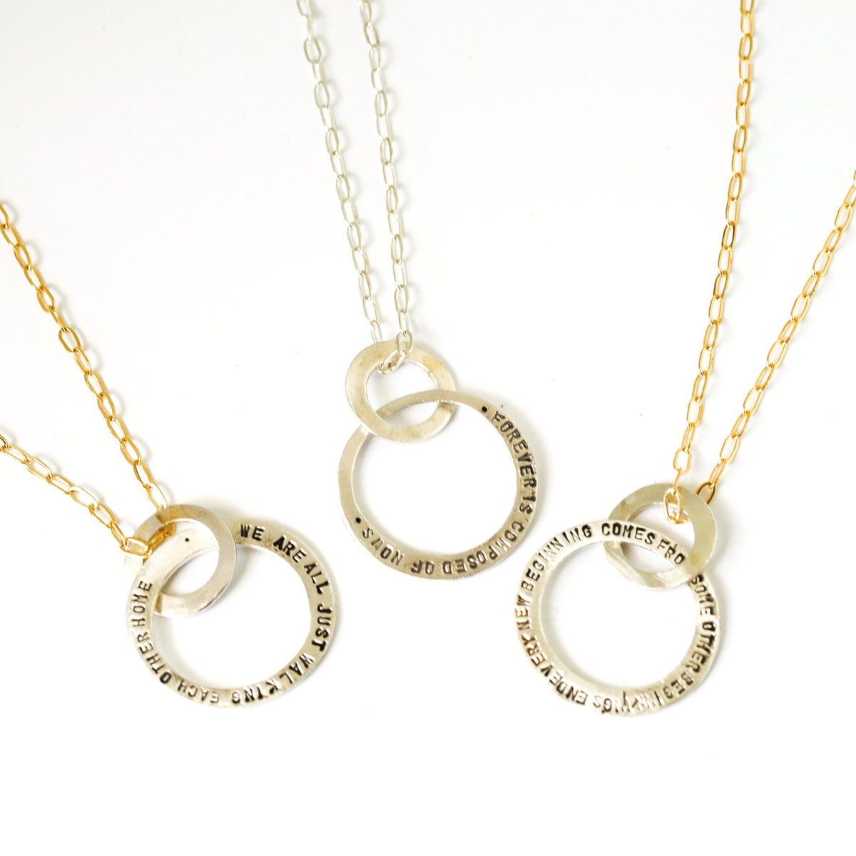 Ram Dass Message Circle Necklace