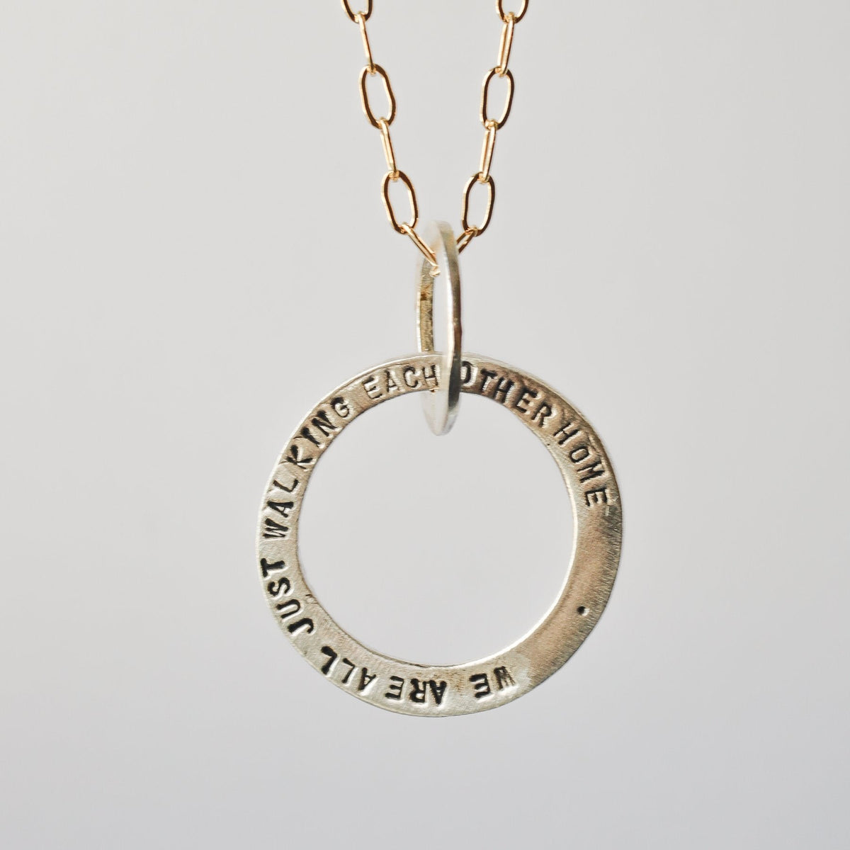 Ram Dass Message Circle Necklace