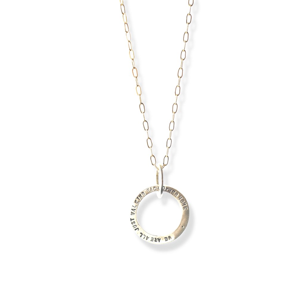 Ram Dass Message Circle Necklace