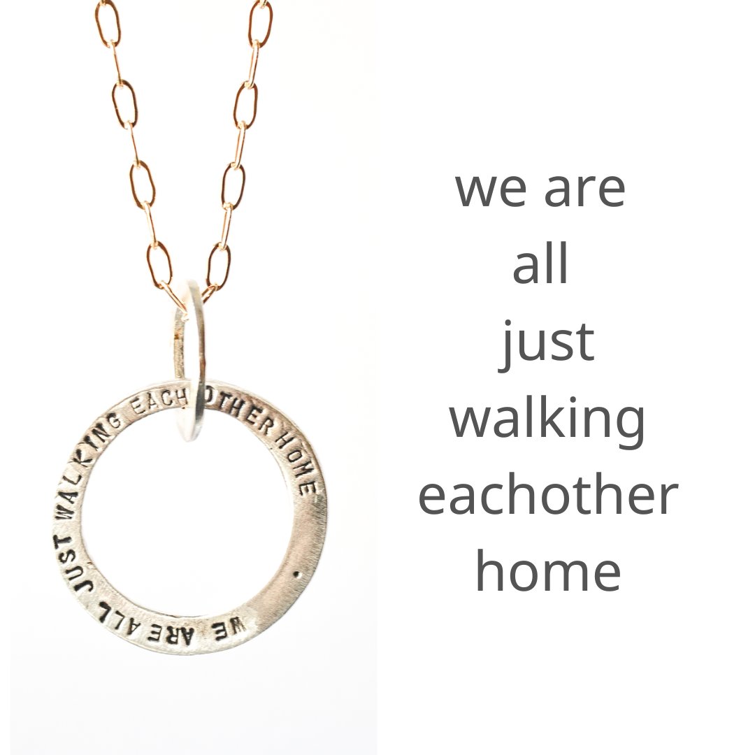 Ram Dass Message Circle Necklace