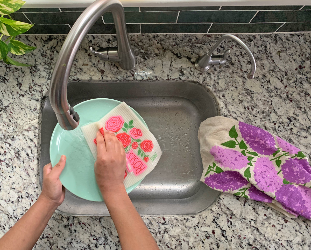 Lilac Purple Organic Cotton Dish Towel Set - 2 Pack