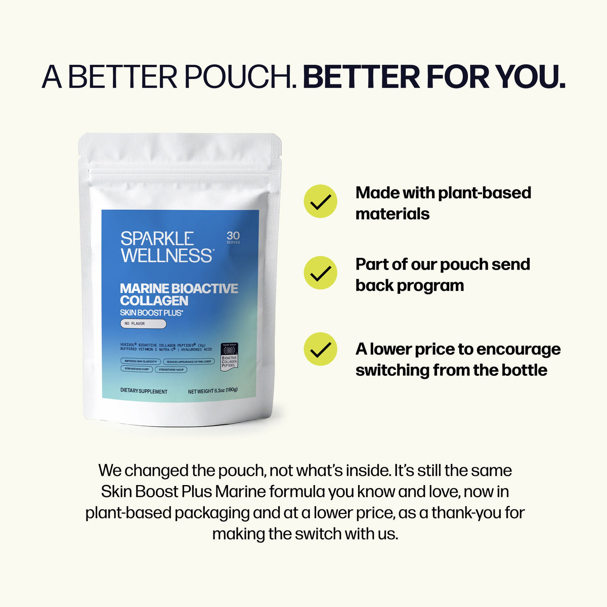 Skin Boost Plus Marine | Marine Collagen Powder for Skin, Hair & Nails