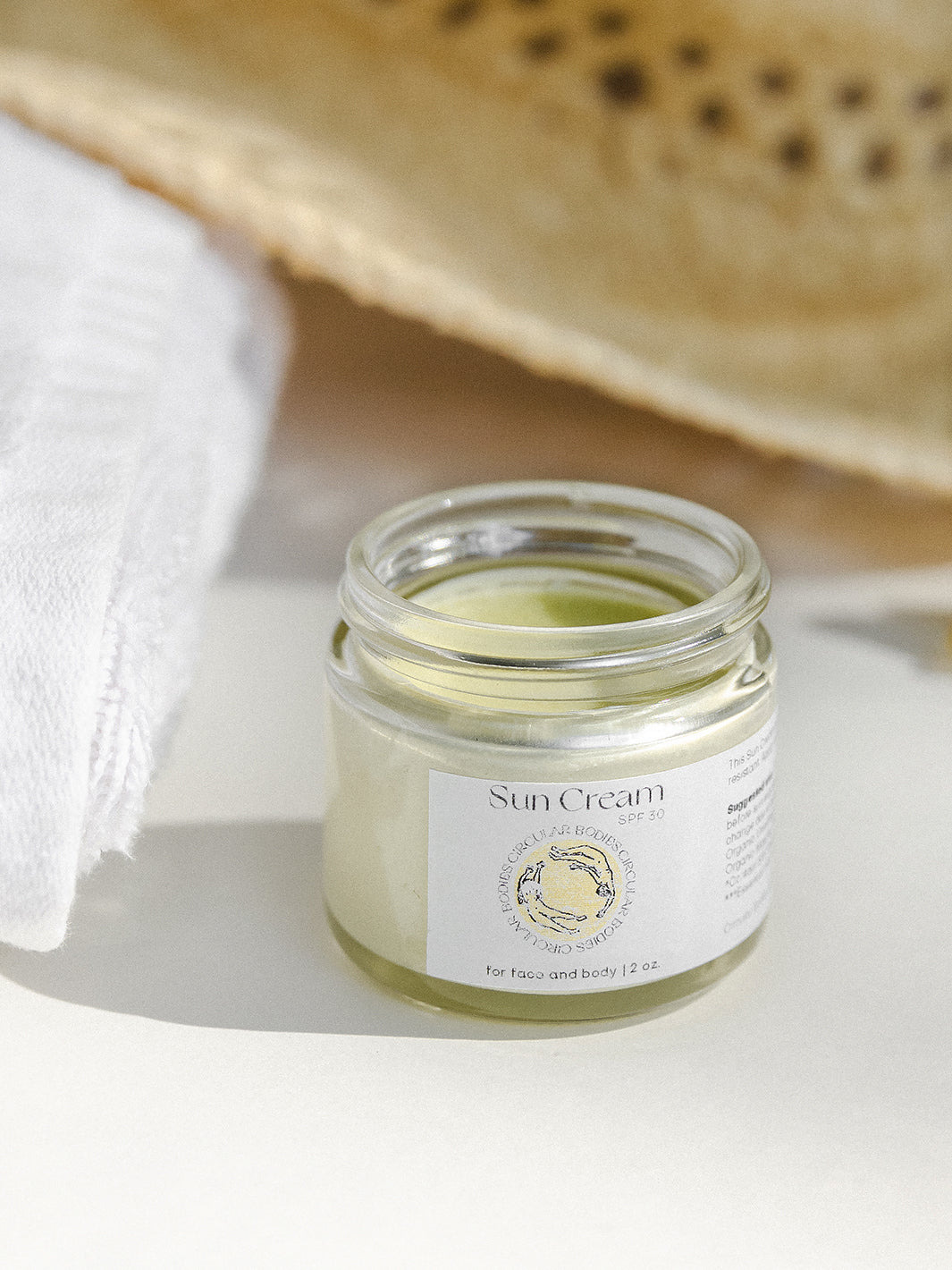 Sun Cream - Plastic Free Sunscreen, All Natural, Reef Safe, 2oz