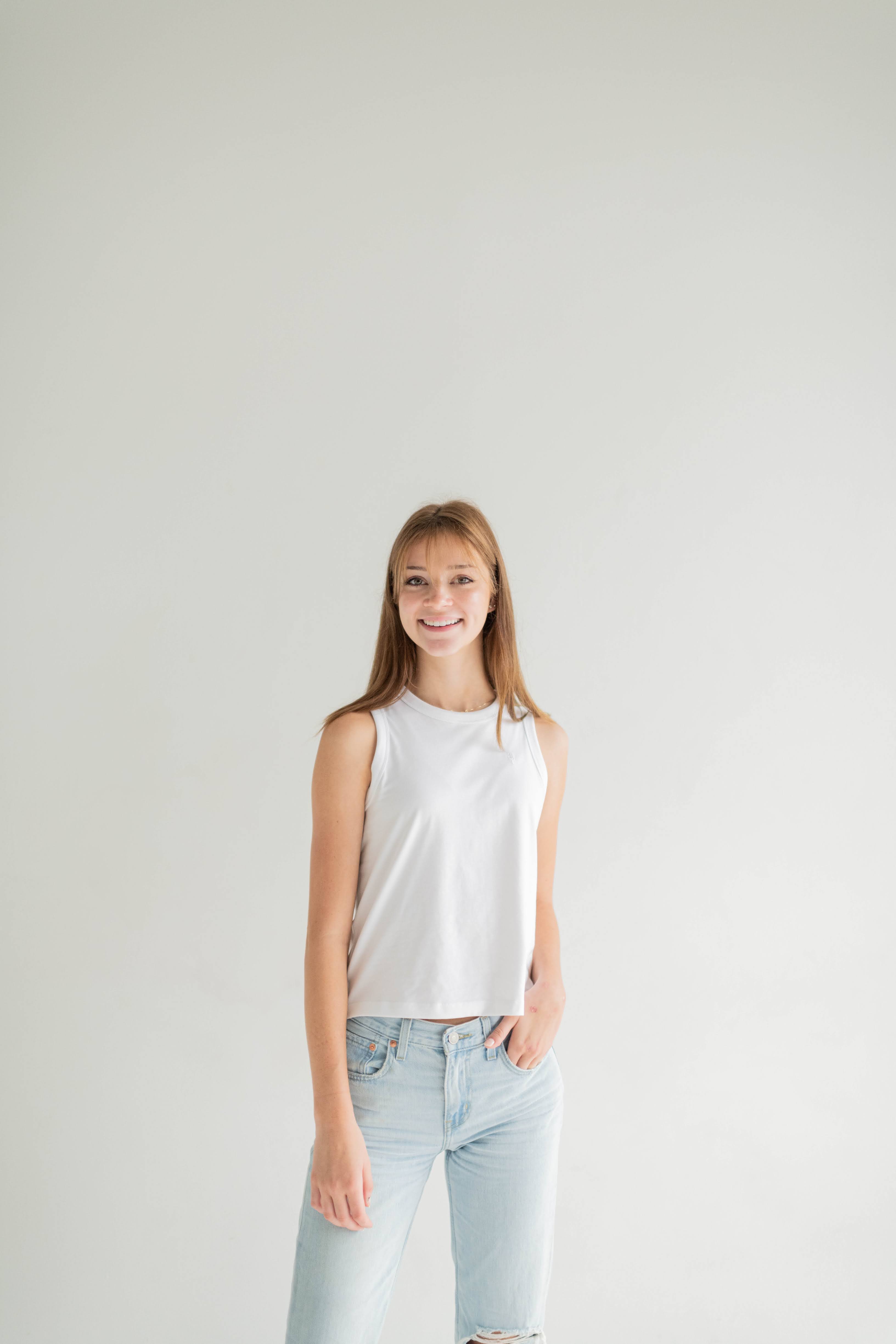 Everyday Tank, Lightweight, Sustainable in White
