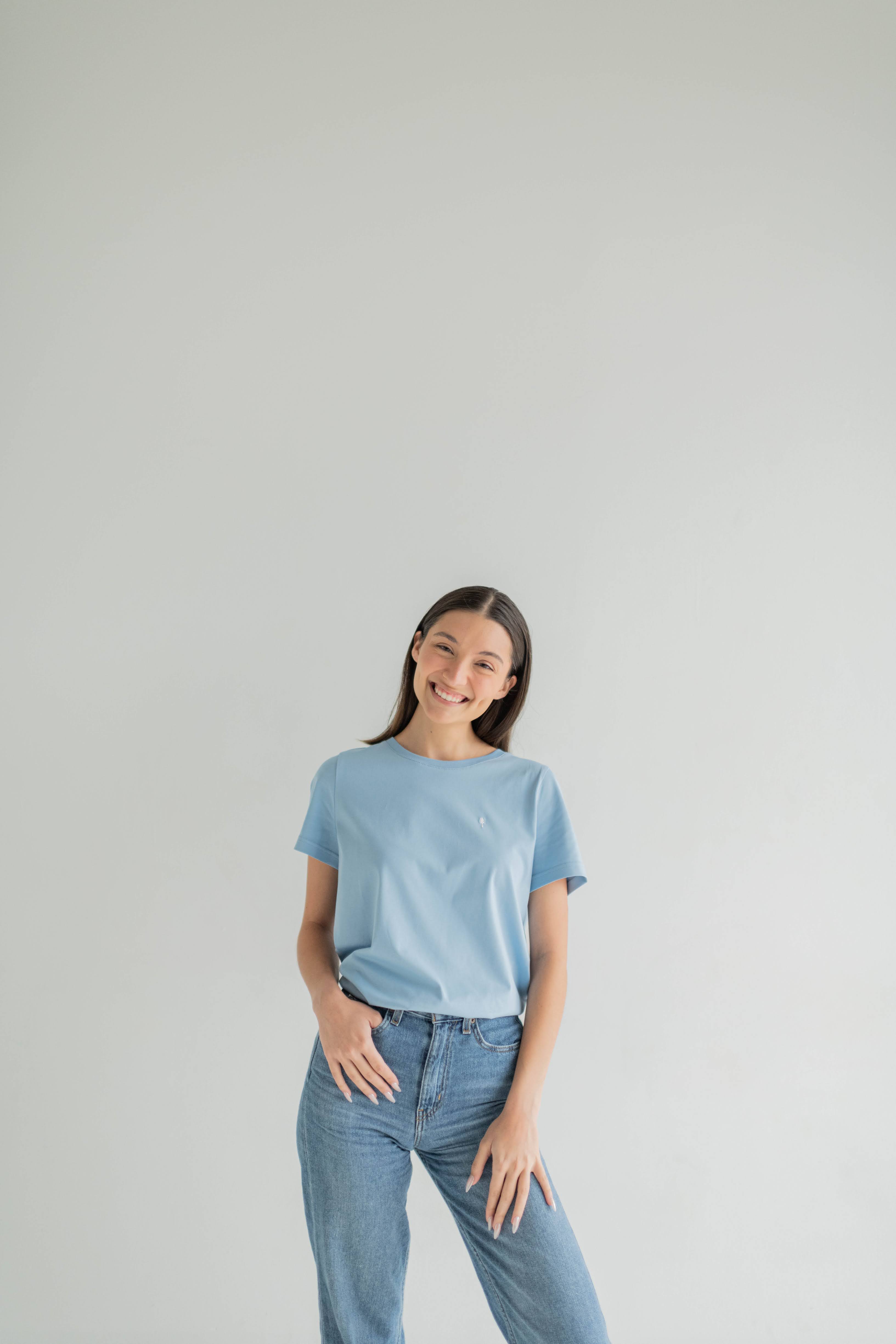 Everyday Relaxed Fit T-Shirt – Organic Cotton, Glacier Blue
