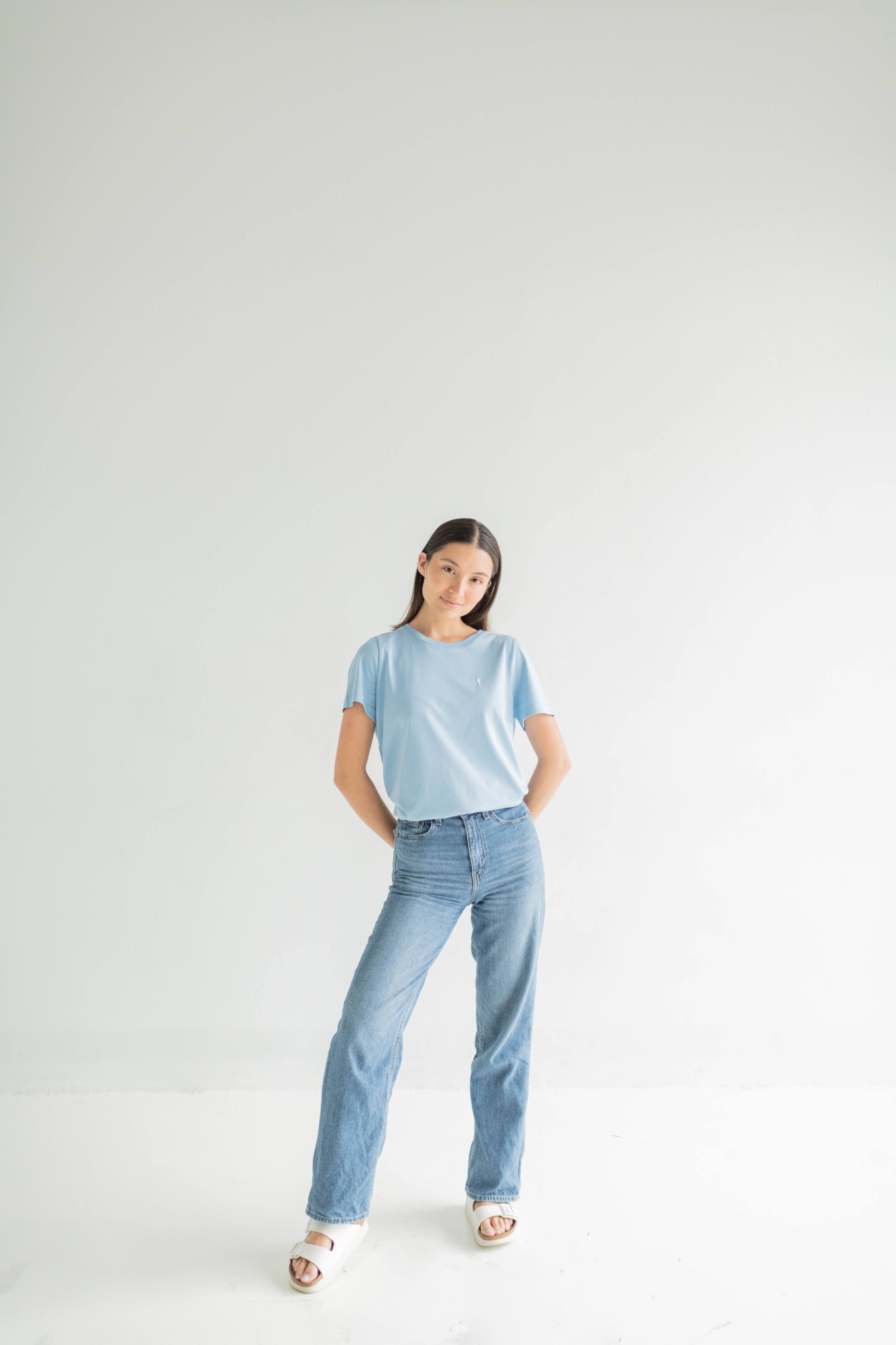 Everyday Relaxed Fit T-Shirt – Organic Cotton, Glacier Blue